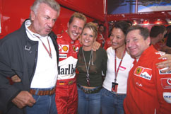 Celebrating of Michael's WC title