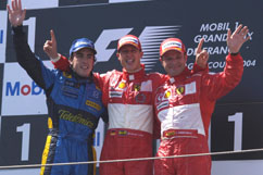 1st + 3rd place for Ferrari