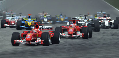Ferrari in der ersten Reihe
