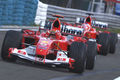 Michael and Rubinho after victory