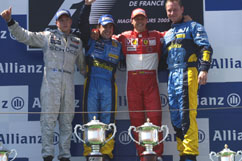 Michael auf dem Podest