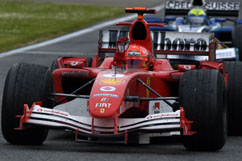 M. Schumacher im Ziel