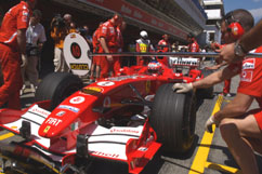 R. Barrichello during Training