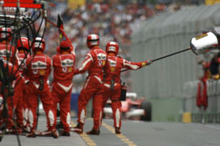 Michael at his pit stop