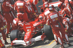 Michael at his pit stop