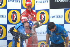 Michaels (2.Pl.) Champagnerdusche für Alonso