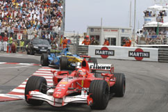 Michael during the race