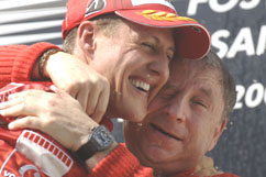 Michael + Jean Todt happy for 1st place
