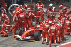 Felipe at his pit stop