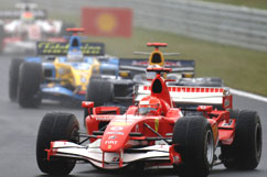 Michael during the race