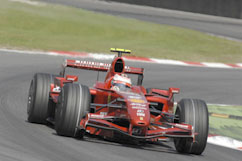 Kimi during the race