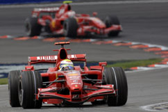 two Ferraris in pursuit