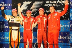 Felipe the winner, Kimi as 3rd