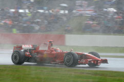 Kimi 4th despite rain