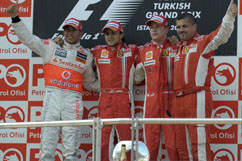 Felipe auf 1.Platz - Kimi auf Platz 3