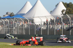 Kimi during the race