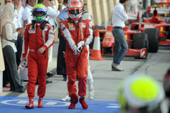 Felipe and Kimi after Qualifying