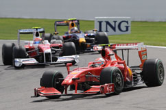 Kimi during the race