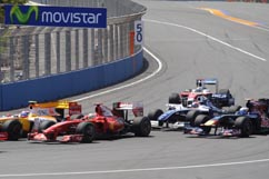 Luca during the race