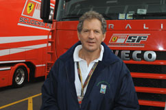 Jody Scheckter infront of the Ferrari-Home