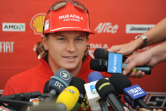 a relaxed Kimi during interview