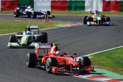 Kimi during the race