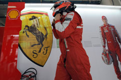 Kimi in full racing suit