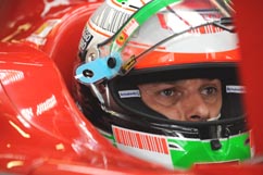 Giancarlo in his cockpit