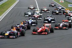 Kimi at the start w/o Felipe