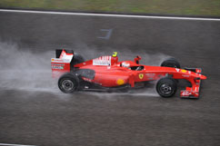 Kimi during the race