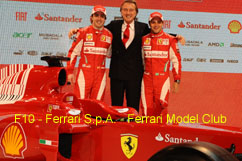 President di Montezemolo between Alonso and Felipe