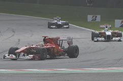 Felipe during the race at 4th place