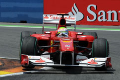 Felipe during the race