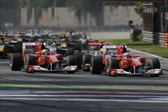 Fernando und Felipe nach dem Start