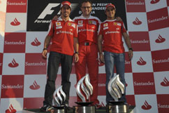St. Domenicali is happy for Fernando's 1st and Felipe's 3rd place