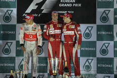 Fernando the winner, Felipe on 3rd place