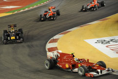 Fernando during the race