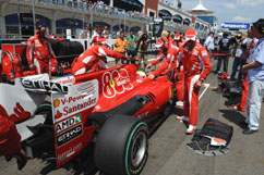 Felipe at the starting grid