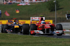 Fernando in front of Vettel