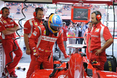 Fernando entering his cockpit
