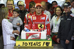 Felipe's 100th GP and 10 years F1