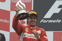 Fernando on the podium - again 2nd place