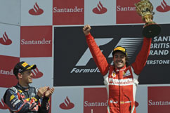 Fernando with the winner's trophy