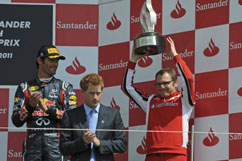 Stefano Domenicali with the constructor's trophy