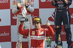 Fernando on the podium - 3rd place