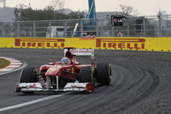 Fernando on the track