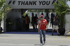 Felipe entering the restricted zone