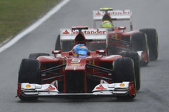 Fernando and Felipe during qualifying