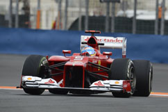 Fernando on the track