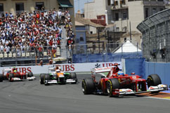 Fernando during the race